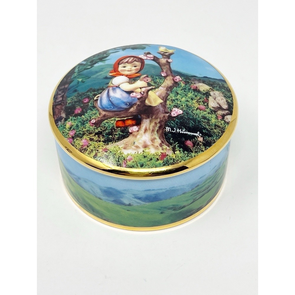 Vintage M.l. Hummel "Apple Tree Girl" Music Box (1993, Danbury Mint)